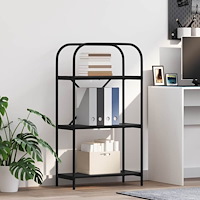 vidaXL Hyllsystem Svart ek 60 x 30 x 109 cm Konstruerat trä