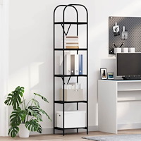 vidaXL Hyllsystem Svart ek 40 x 30 x 183 cm Konstruerat trä