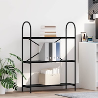 vidaXL Hyllsystem Svart ek 80 x 30 x 109 cm Konstruerat trä