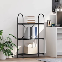 vidaXL Hyllsystem Svart ek 60 x 30 x 109 cm Konstruerat trä