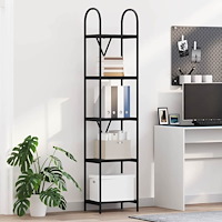 vidaXL Hyllsystem Svart ek 40 x 30 x 183 cm Konstruerat trä