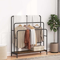 vidaXL Klädställning Rökfärgad ek 90 x 30 x 100.5 cm Konstruerat trä