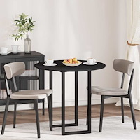 vidaXL Bordsskiva Svart 80 x 80 x 1.5 cm Konstruerat trä