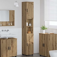 vidaXL Badrumshögt skåp artisan ek 30 x 35 x 192 cm Konstruerat trä