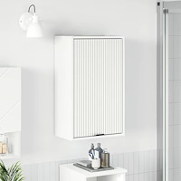 vidaXL Badrumsskåp Väggmonterad Vit 39 x 23.5 x 65 cm Konstruerat trä