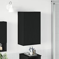 vidaXL Badrumsskåp med lagring Svart 39 x 23.5 x 65 cm Konstruerat trä