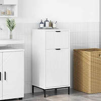vidaXL Badrumsskåp med låda Vit 39,5 x 36 x 88 cm Konstruerat trä