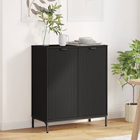 vidaXL Sideboard Svart 69,5 x 33 x 82 cm Konstruerat trä