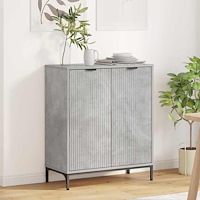 vidaXL Sideboard Betonggrå 69,5 x 33 x 82 cm Konstruerat trä