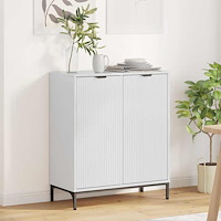 vidaXL Sideboard Vit högglans 69,5 x 33 x 82 cm Konstruerat trä