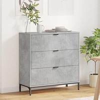 vidaXL Sideboard med låda Betonggrå 79,5 x 33 x 82 cm Konstruerat trä