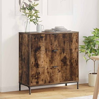 vidaXL Sideboard Rökfärgad ek 79,5 x 33 x 82 cm Konstruerat trä