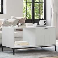 vidaXL Kaffeebord Vit 90 x 49 x 46 cm Konstruerat trä