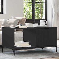 vidaXL Kaffeebord Svart 90 x 49 x 46 cm Konstruerat trä