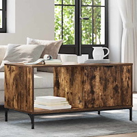 vidaXL Kaffeebord Rökfärgad ek 90 x 49 x 46 cm Konstruerat trä