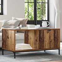 vidaXL Kaffeebord Gammalt trä 90 x 49 x 46 cm Konstruerat trä