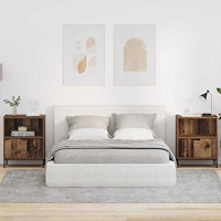 vidaXL Sängbord 2 pcs Gammalt trä 49 x 36 x 61 cm Konstruerat trä