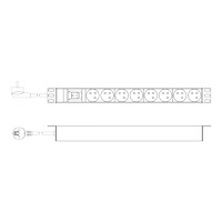 Digitus DIGITUS - effektband - aluminiumprofil och switch - 4000 Watt