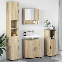 vidaXL Badrumsmöbelset 4 pcs Sonoma ek 61 x 35 x 64 cm Konstruerat trä