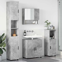 vidaXL Badrumsmöbelset 4 pcs Betonggrå 61 x 35 x 64 cm Konstruerat trä