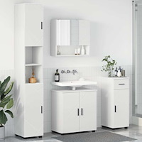 vidaXL Badrumsmöbelset 4 pcs Vit 61 x 35 x 64 cm Konstruerat trä
