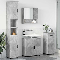 vidaXL Badrumsmöbelset 4 pcs Betonggrå 61 x 35 x 64 cm Konstruerat trä