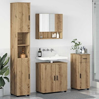 vidaXL Badrumsmöbelset med låda 4 pcs artisan ek 61 x 35 x 64 cm