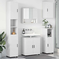 vidaXL Badrumsmöbelset 5 pcs Vit 61 x 35 x 64 cm Konstruerat trä