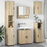 vidaXL Badrumsmöbelset 5 pcs Sonoma ek 61 x 35 x 64 cm Konstruerat trä
