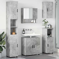 vidaXL Badrumsmöbelset 5 pcs Betonggrå 61 x 35 x 64 cm Konstruerat trä