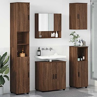 vidaXL Badrumsmöbelset 5 pcs brun ek 61 x 35 x 64 cm Konstruerat trä