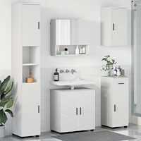 vidaXL Badrumsmöbelset 5 pcs Vit 61 x 35 x 64 cm Konstruerat trä