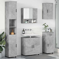vidaXL Badrumsmöbelset 5 pcs Betonggrå 61 x 35 x 64 cm Konstruerat trä