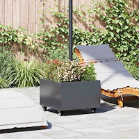 vidaXL Parasolbas med planterare Antracit 45 x 45 x 45 cm Stål