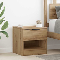 vidaXL Sängskåp 2 pcs artisan ek 40 x 39 x 40 cm Konstruerat trä