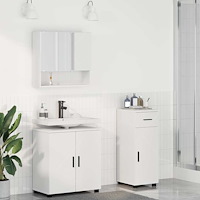vidaXL Badrumsmöbelset 3 pcs Vit 61 x 35 x 64 cm Konstruerat trä