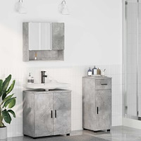vidaXL Badrumsmöbelset 3 pcs Betonggrå 61 x 35 x 64 cm Konstruerat trä