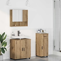 vidaXL Badrumsmöbelset med låda 3 pcs artisan ek 61 x 35 x 64 cm