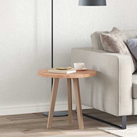 vidaXL Bordsskiva Övrigt Ljusbrun Ø 50 x 2.5 cm Solitt Ekträ