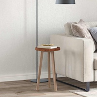 vidaXL Bordsskiva Övrigt Mörkbrun Ø 30 x 2.5 cm Solitt Ekträ