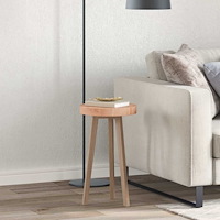 vidaXL Bordsskiva Övrigt Ljusbrun Ø 30 x 4 cm Solitt Ekträ