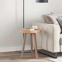 vidaXL Bordsskiva Övrigt Ljusbrun Ø 40 x 4 cm Solitt Ekträ