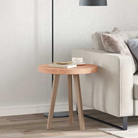 vidaXL Bordsskiva Övrigt Ljusbrun Ø 50 x 4 cm Solitt Ekträ
