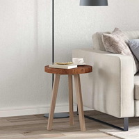 vidaXL Bordsskiva Övrigt Mörkbrun Ø 40 x 4 cm Solitt Ekträ