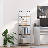 vidaXL Hyllsystem Rökfärgad ek 40 x 30 x 146 cm Konstruerat trä