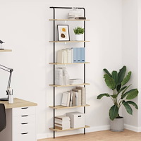 vidaXL Hyllsystem Sonoma ek 60 x 24 x 203 cm Konstruerat trä