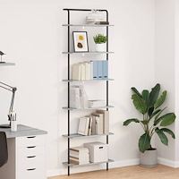 vidaXL Hyllsystem Grå sonoma 60 x 24 x 203 cm Konstruerat trä