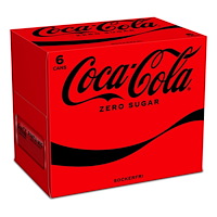 Coca-Cola zero Coca-Cola Zero 6 x 330 ml (Utgånget datum)