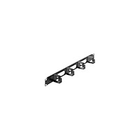 IC Intracom Intellinet 19" Cable Management Panel, 1U, 4 short plastic rings, Black - rackpanel för kabelhantering - 1U