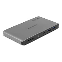 DeLOCK Delock - dockningsstation - Thunderbolt 3 - 2 x DP - 1GbE